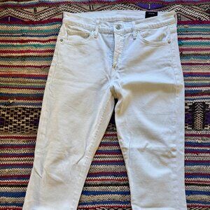 Vince white high rise crop jeans
